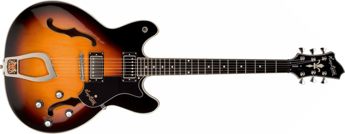 Hagstrom Viking - Tobacco Sunburst - Guitarra eléctrica semi caja - Main picture
