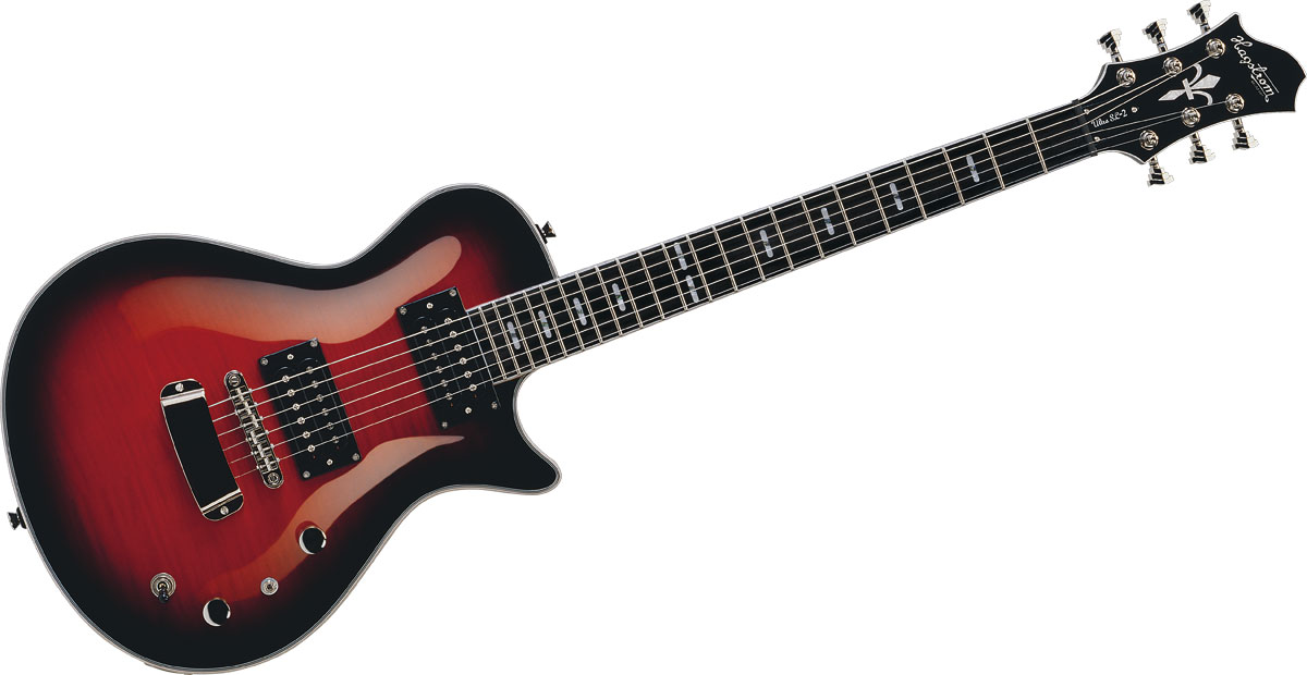 Hagstrom Ultra Swede Hh Ht - Burgundy Burst - Guitarra eléctrica de corte único. - Variation 1