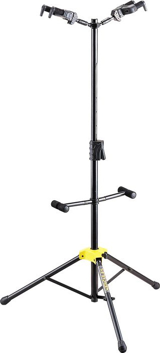 Hercules Stand Gs422b Floor Autogrip Pour 2 Guitares Ou Basses Avec Barres De Soutien - Soportes - Main picture