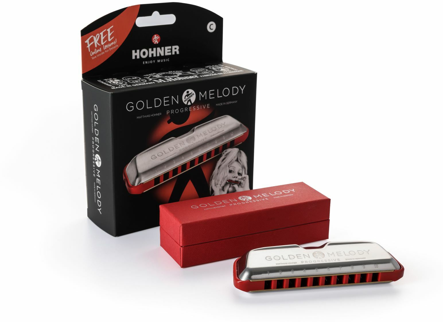 Hohner 544/20 Harmo Golden Melody Prog D - Armónica cromática - Main picture