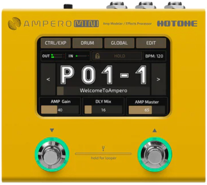 Hotone Ampero Mini Marigold - Simulacion de modelado de amplificador de guitarra - Main picture