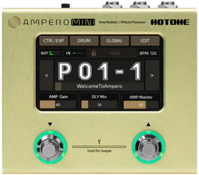Hotone Ampero Mini  Mustard - Simulacion de modelado de amplificador de guitarra - Main picture
