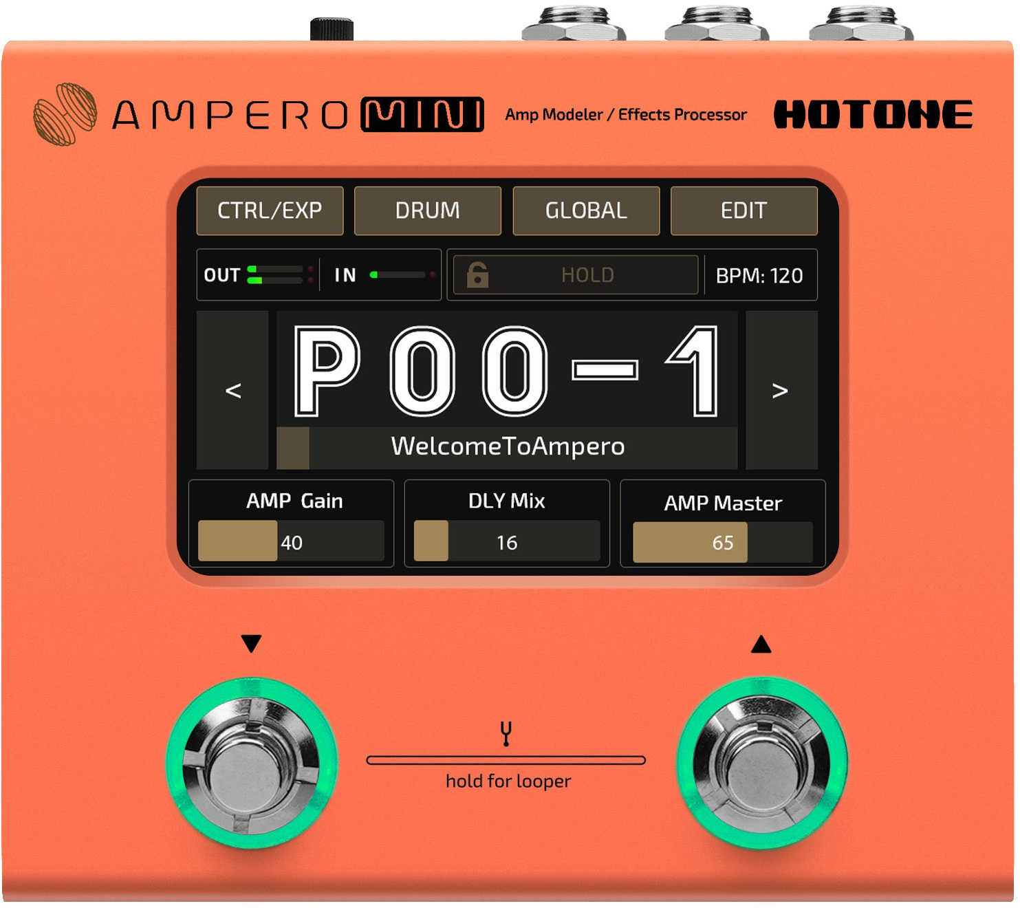 Hotone Ampero Mini Orange - Simulacion de modelado de amplificador de guitarra - Main picture