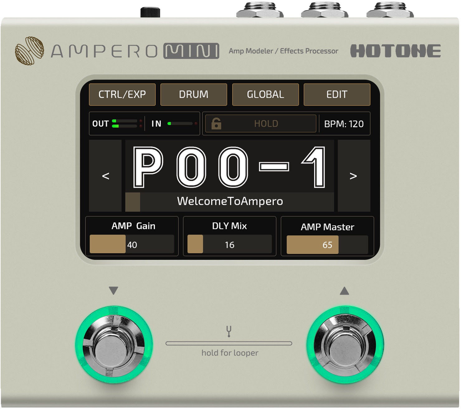 Hotone Ampero Mini Vanilla - Simulacion de modelado de amplificador de guitarra - Main picture