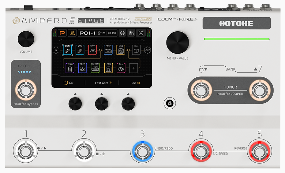 Hotone Mp-380 Ampero Ii Stage - Simulacion de modelado de amplificador de guitarra - Variation 1