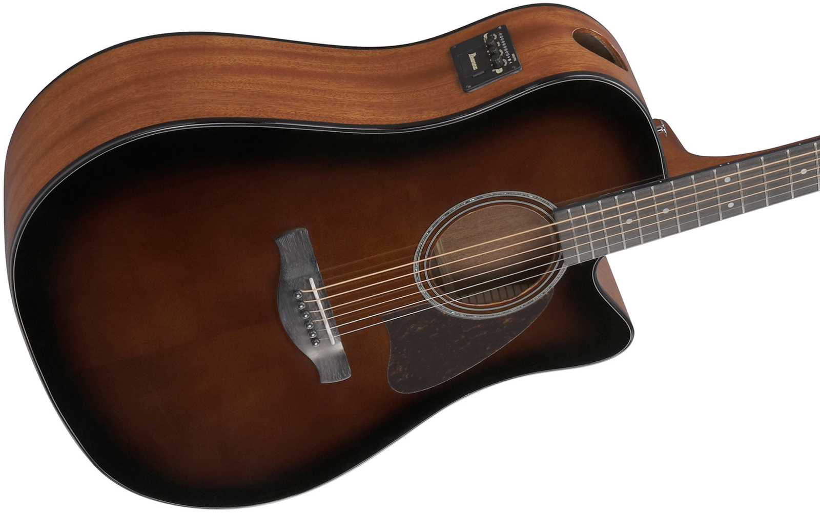 Ibanez Aad51lce Dvs Lh Advanced Dreadnought Cw Gaucher Epicea Sapele Pur - Dark Violin Sunburst - Guitarra folk - Variation 2