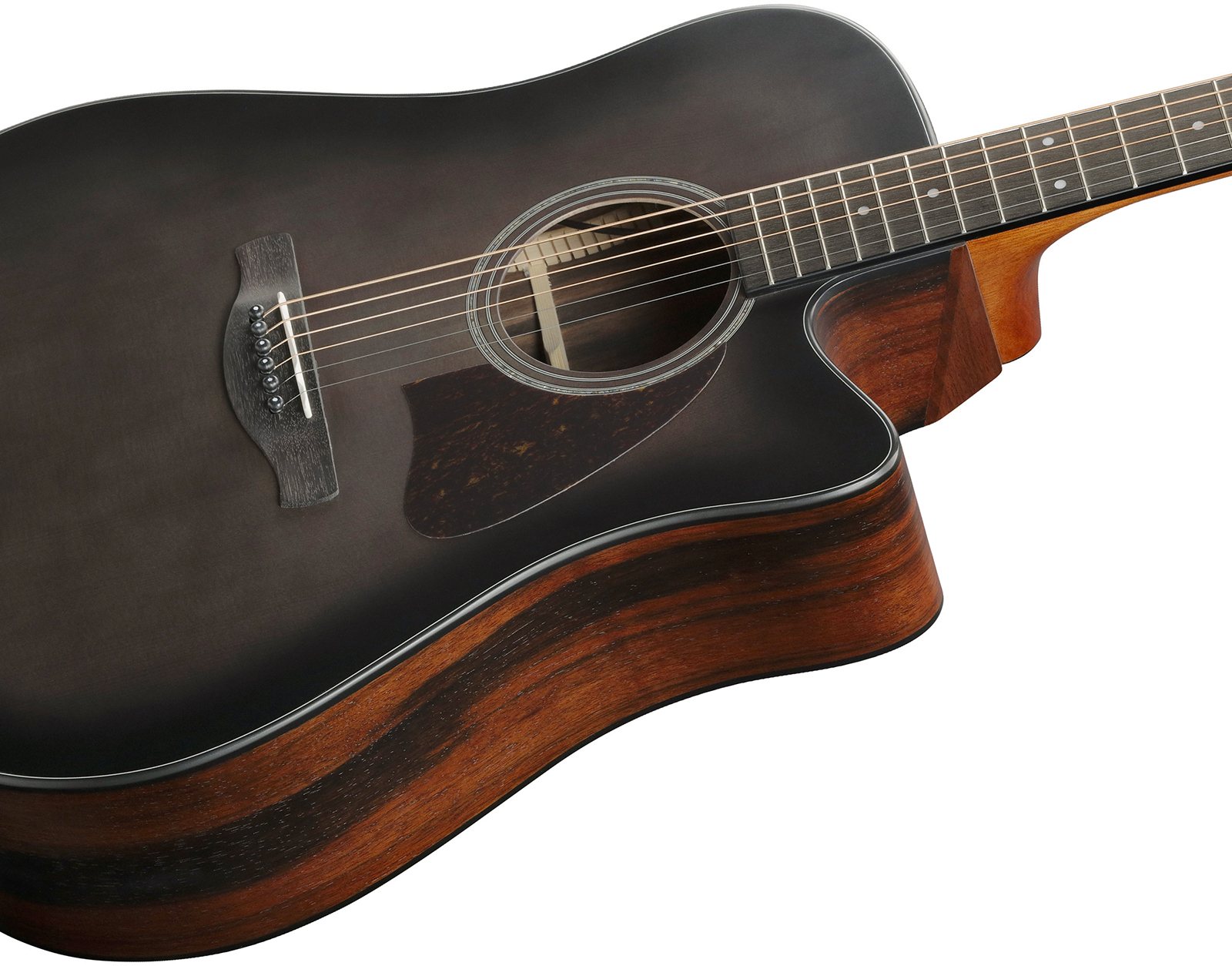 Ibanez Aad70ce Tbn Advanced Dreadnought Cw Epicea Ebene Pur - Transparent Charcoal Burst - Guitarra folk - Variation 3