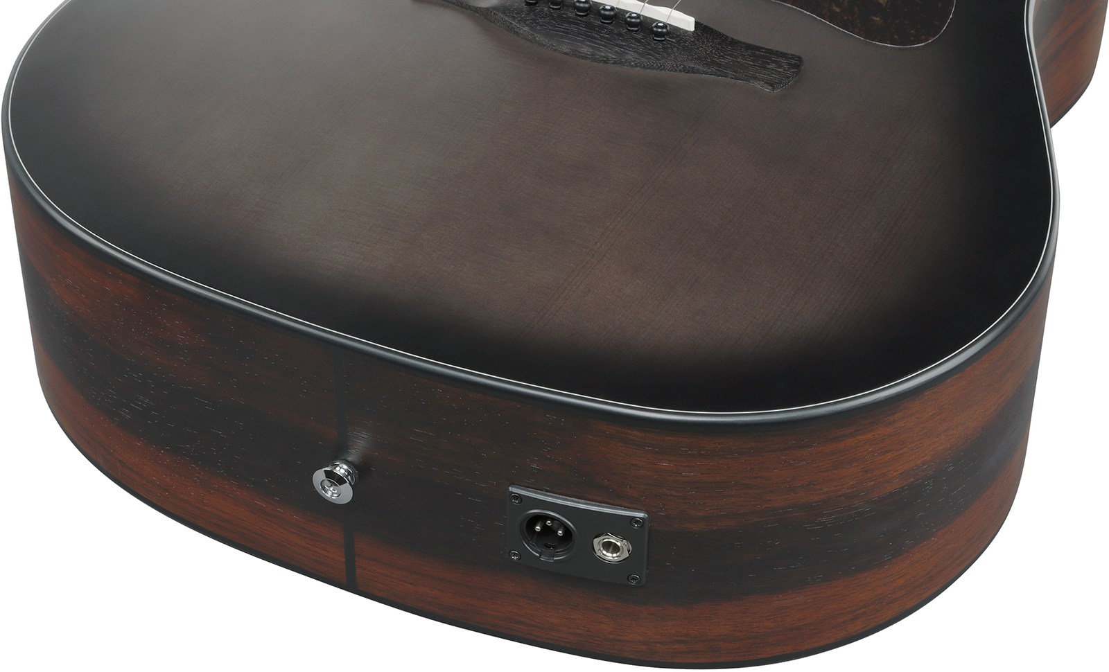 Ibanez Aad70ce Tbn Advanced Dreadnought Cw Epicea Ebene Pur - Transparent Charcoal Burst - Guitarra folk - Variation 4