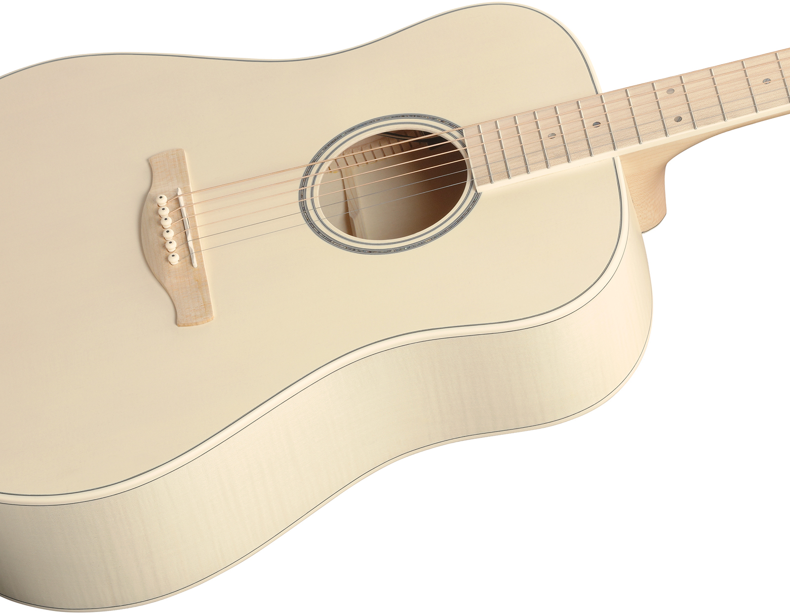 Ibanez Aad77m1e Oaw Advanced Dreadnought Cw Epicea Erable Mn - Open Pore Antique White - Guitarra folk - Variation 3