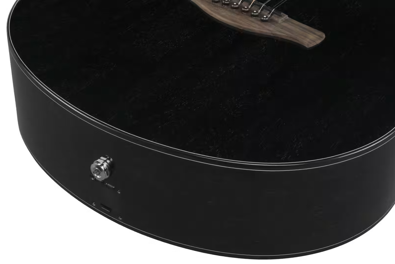 Ibanez Aam340ce Rub Advanced Auditorium Cw Tout Acajou Rw - Rustic Black - Guitarra folk - Variation 4