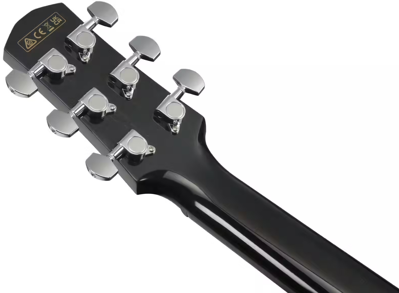 Ibanez Aam340ce Rub Advanced Auditorium Cw Tout Acajou Rw - Rustic Black - Guitarra folk - Variation 5