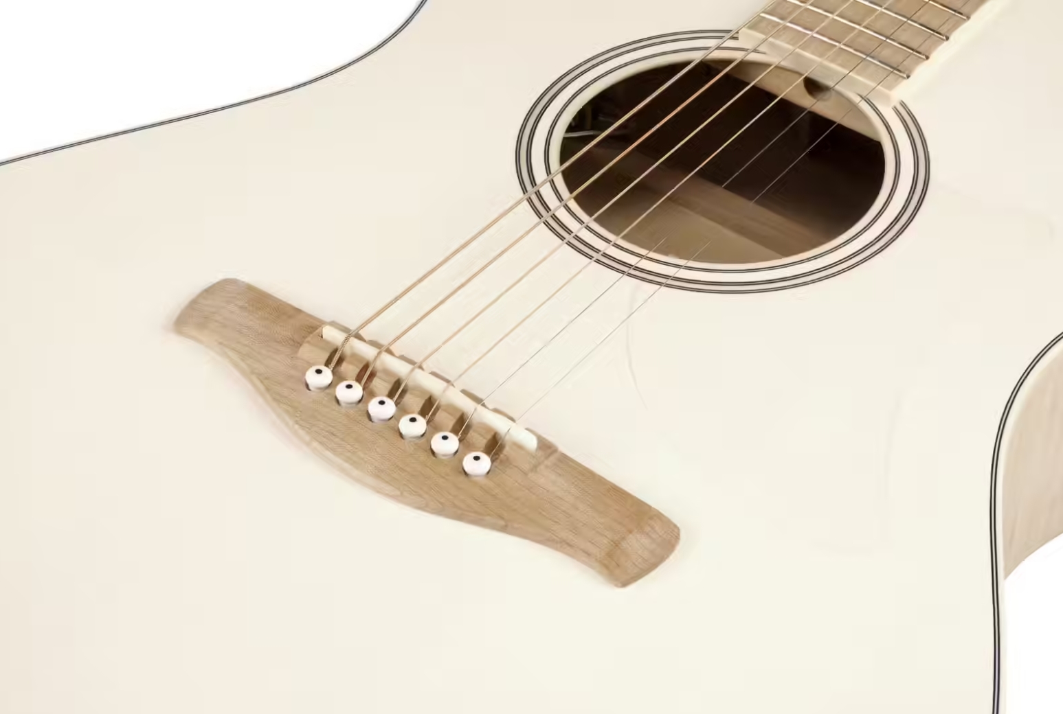 Ibanez Aam370e Oaw Advanced Auditorium Epicea Erable Mn - Open Pore Antique White - Guitarra folk - Variation 2