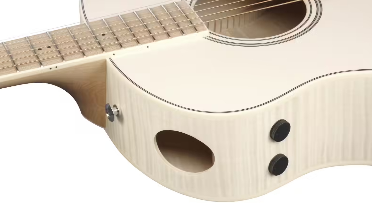 Ibanez Aam370e Oaw Advanced Auditorium Epicea Erable Mn - Open Pore Antique White - Guitarra folk - Variation 3