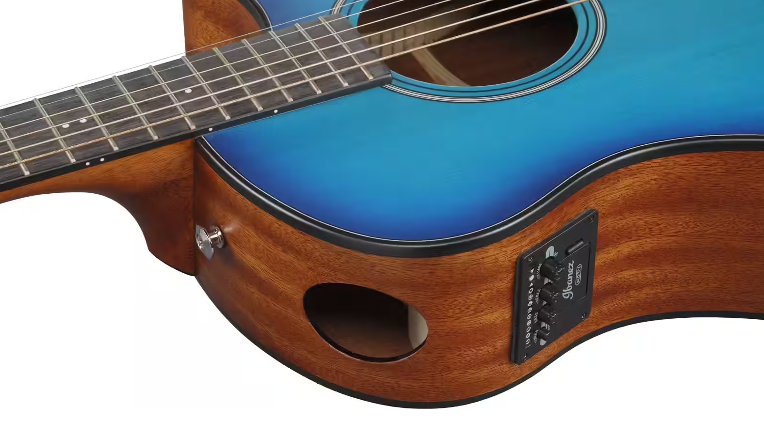 Ibanez Aam50ce Sbo Advanced Auditorium Cw Epicea Sapele Pur - Sapphire Blue Burst Open Pore - Guitarra folk - Variation 2