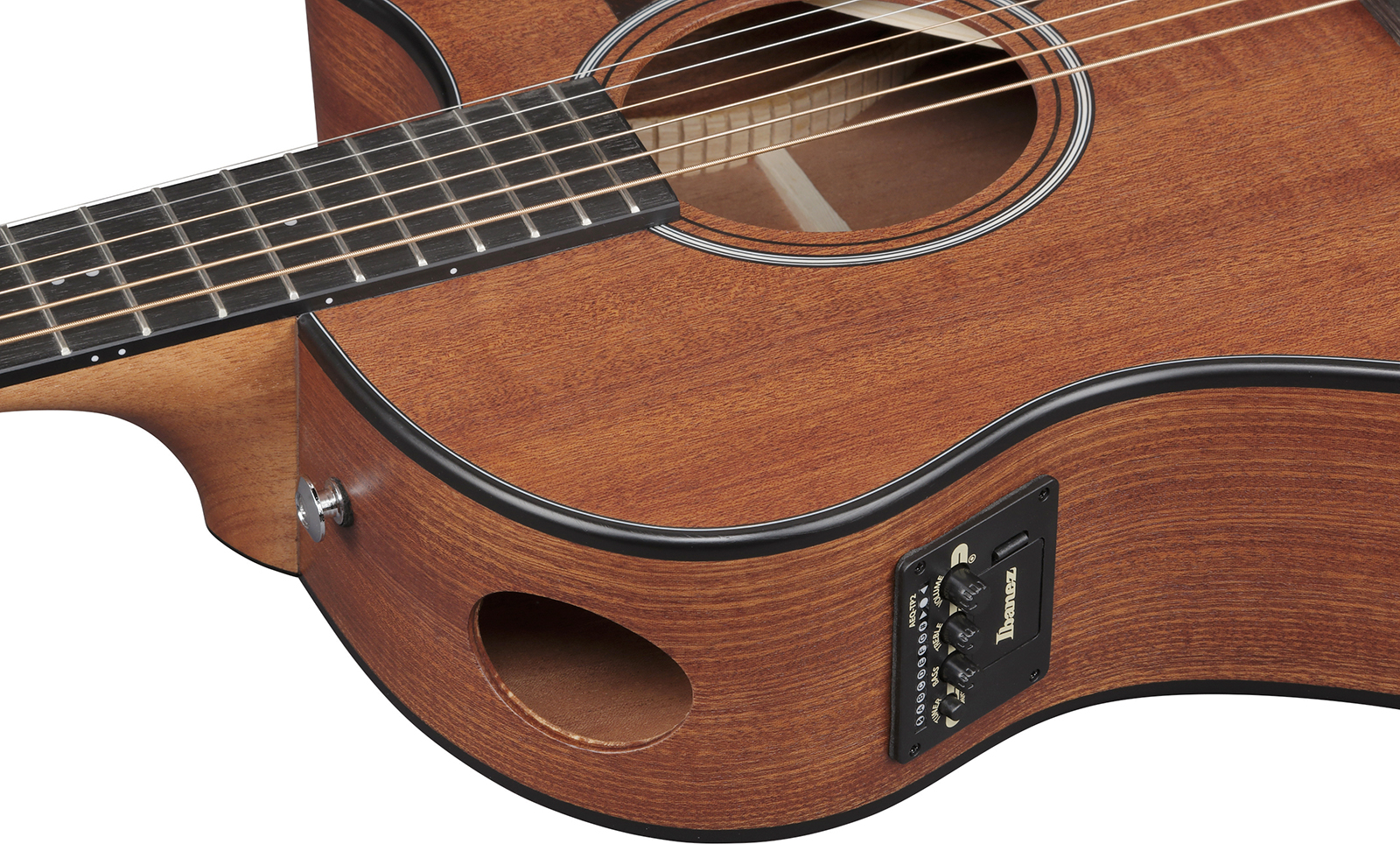Ibanez Aam54ce Opn Auditorium Cw Tout Sapele Pur - Open Pore Natural - Guitarra folk - Variation 4