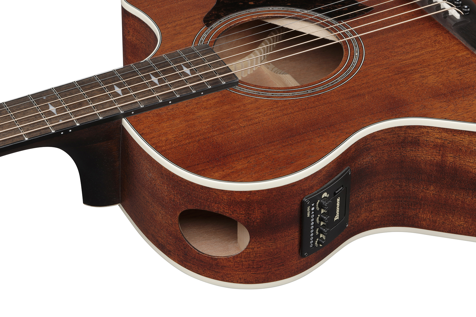 Ibanez Ae140 Opn Concert Thinline Cw Tout  Okoume Lau - Open Pore Natural - Guitarra folk - Variation 2