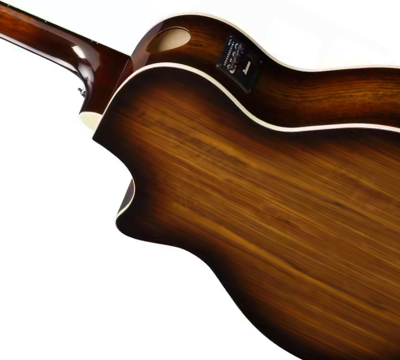 Ibanez Ae160 Vms Concert Thinline Cw Epicea Ovangkol  Ova - Vintage Mahogany Sunburst High Gloss - Guitarra folk - Variation 2