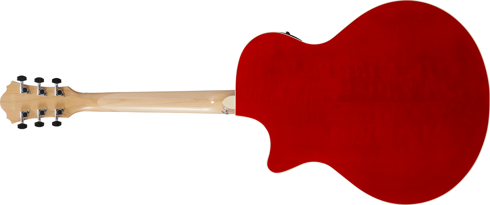 Ibanez Ae170 Ntr Concert Thinline Cw Epicea Erable Ova - Natural Top, Transparent Red Back - Guitarra folk - Variation 1