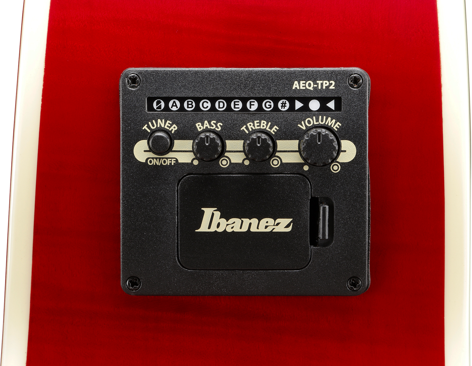 Ibanez Ae170 Ntr Concert Thinline Cw Epicea Erable Ova - Natural Top, Transparent Red Back - Guitarra folk - Variation 7