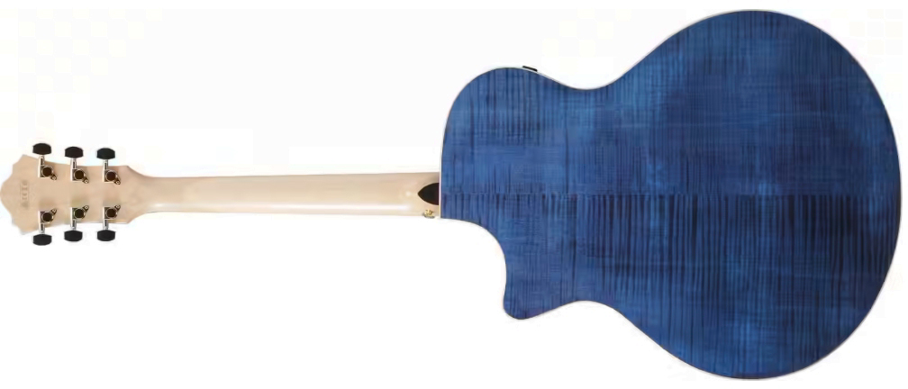 Ibanez Ae390 Nta Concert Thinline Cw Epicea Erable Rw - Natural Top / Aqua Blue Back - Guitarra folk - Variation 1