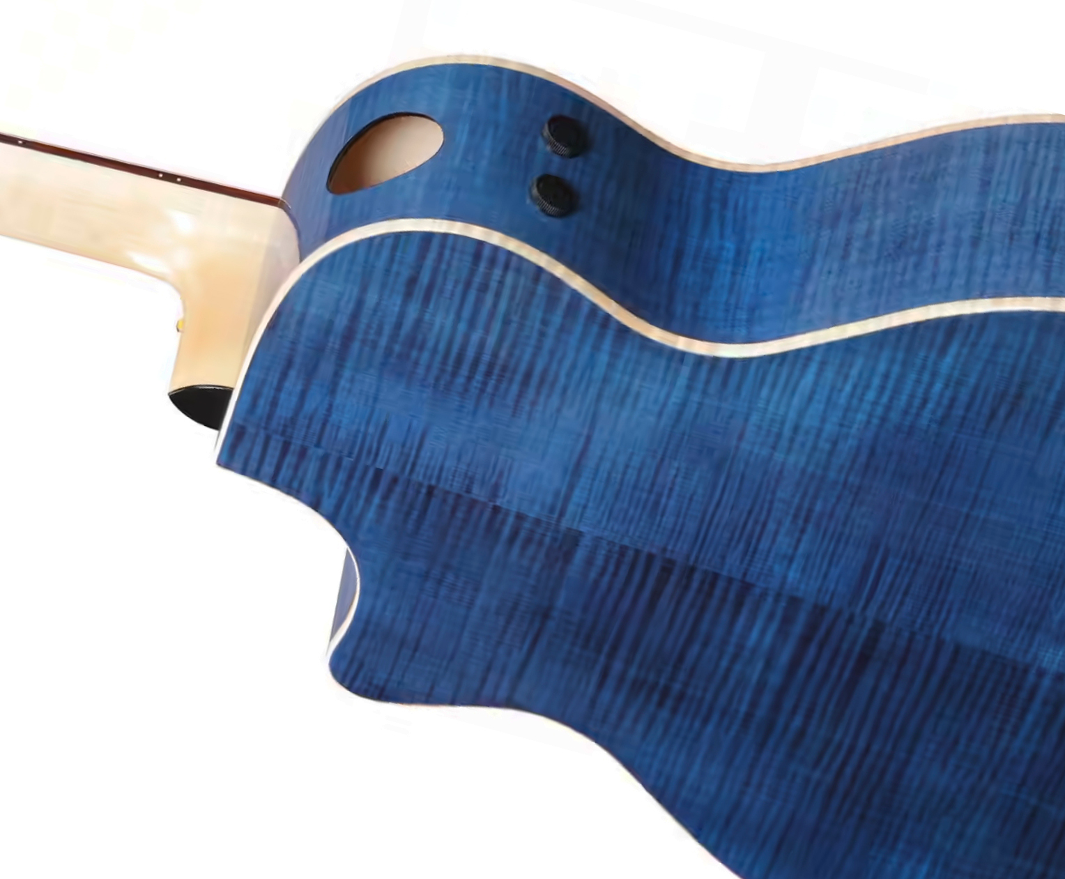 Ibanez Ae390 Nta Concert Thinline Cw Epicea Erable Rw - Natural Top / Aqua Blue Back - Guitarra folk - Variation 2