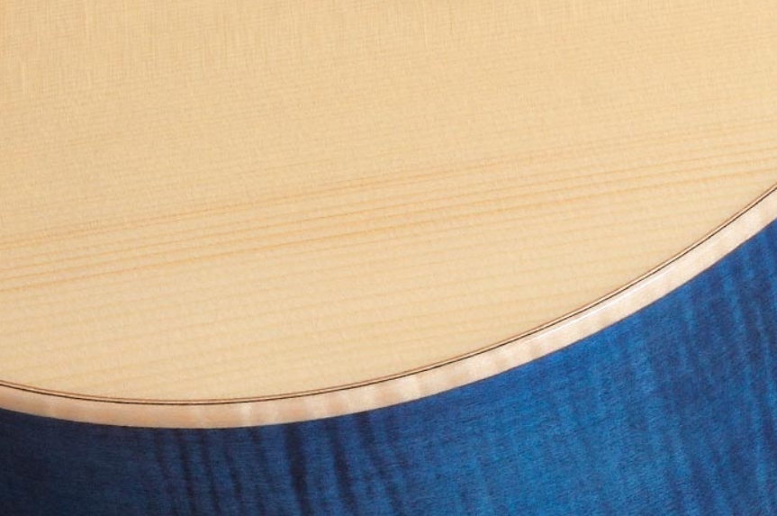 Ibanez Ae390 Nta Concert Thinline Cw Epicea Erable Rw - Natural Top / Aqua Blue Back - Guitarra folk - Variation 3