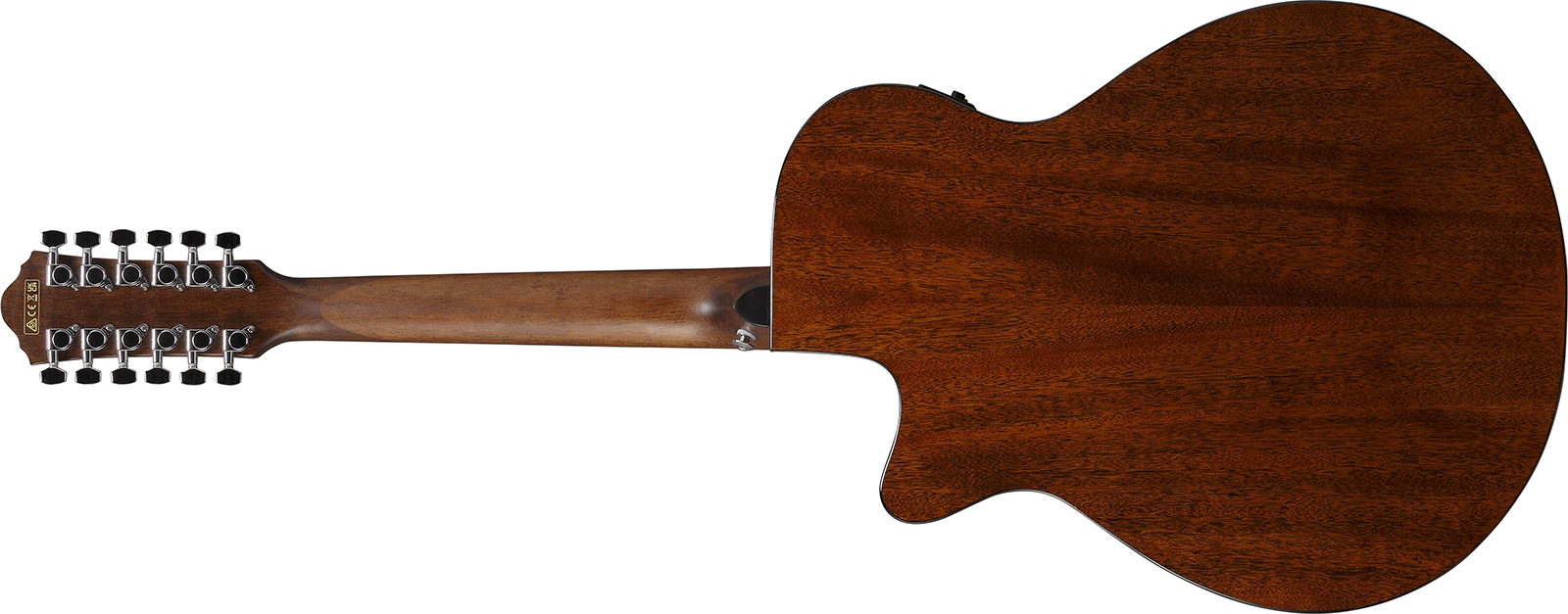 Ibanez Aeg5012 Bkh Concert 12c Epicea Okoume Lau - Black - Guitarra folk - Variation 1