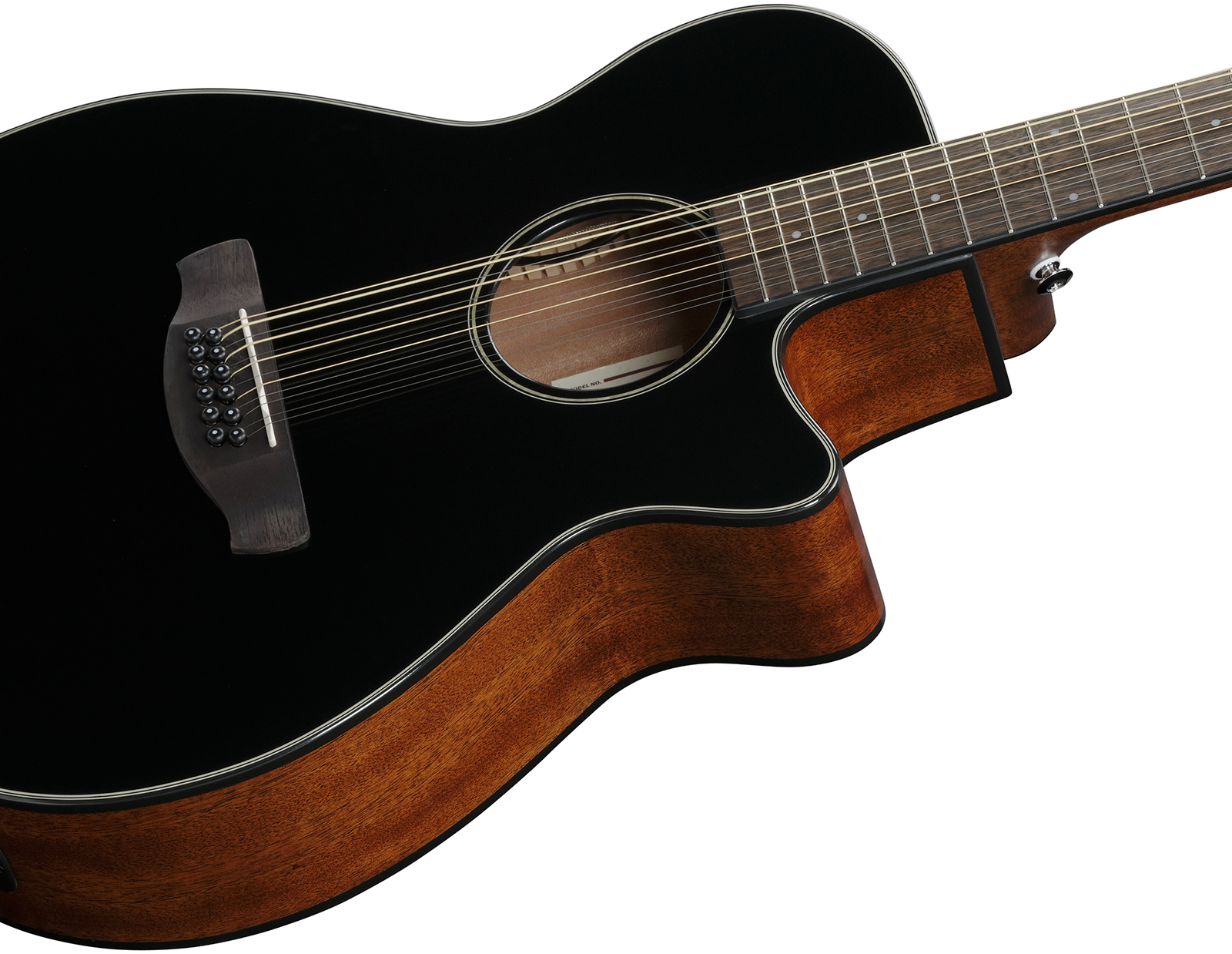 Ibanez Aeg5012 Bkh Concert 12c Epicea Okoume Lau - Black - Guitarra folk - Variation 3