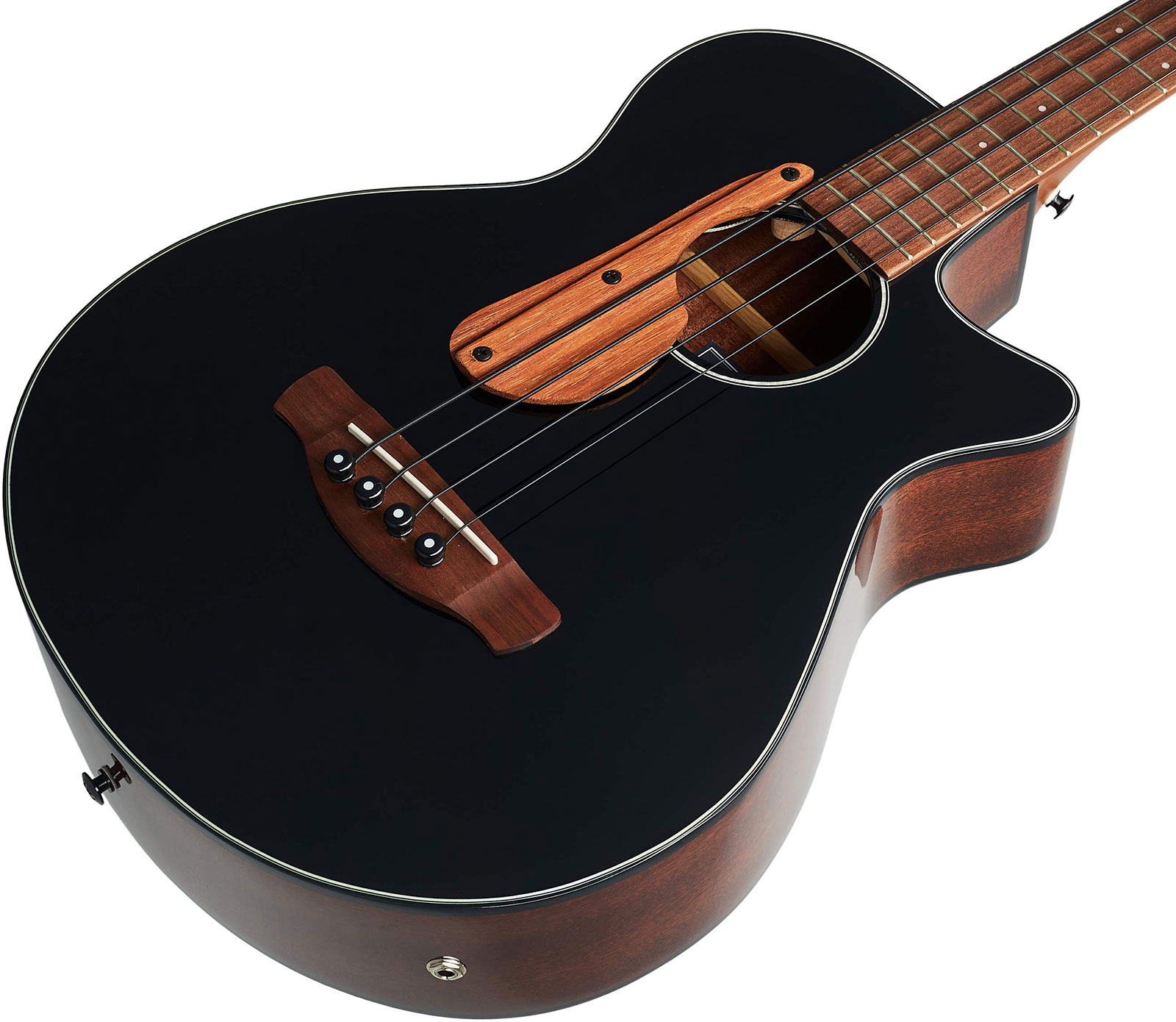 Ibanez Aegb24 Bkh Cw Tout Sapele Noy - Black Top Natural Back Hg - Bajo acústico - Variation 2