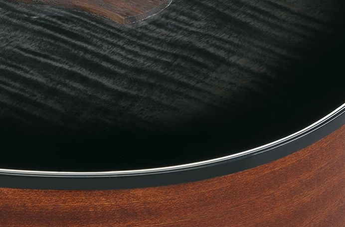 Ibanez Aegb25e Tkh Cw Epicea Sapele Rw - Transparent Black Sunburst - Bajo acústico - Variation 3