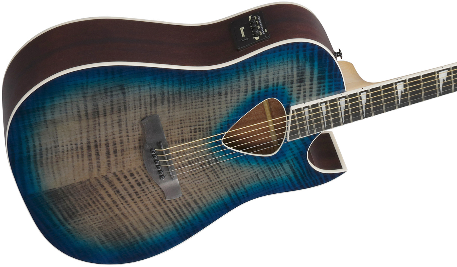 Ibanez Alt50fa Bdb Altsar Dreadnought Cw Tilleul Sapele Pur - Blue Doom Burst High Gloss - Guitarra folk - Variation 2