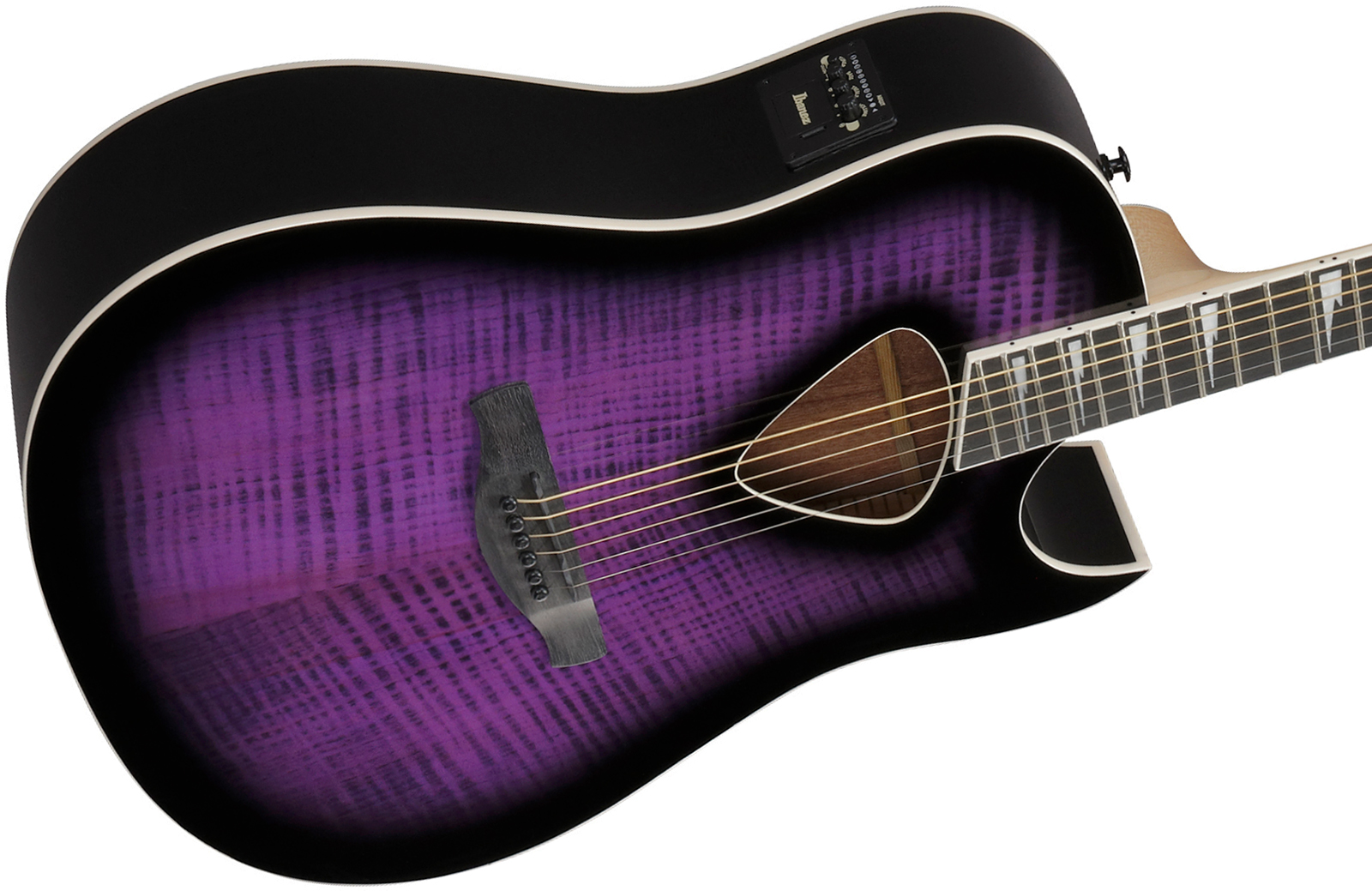 Ibanez Alt50fa Tvt Altsar Dreadnought Cw Tilleul Sapele Pur - Transparent Violet Sunburst - Guitarra folk - Variation 2