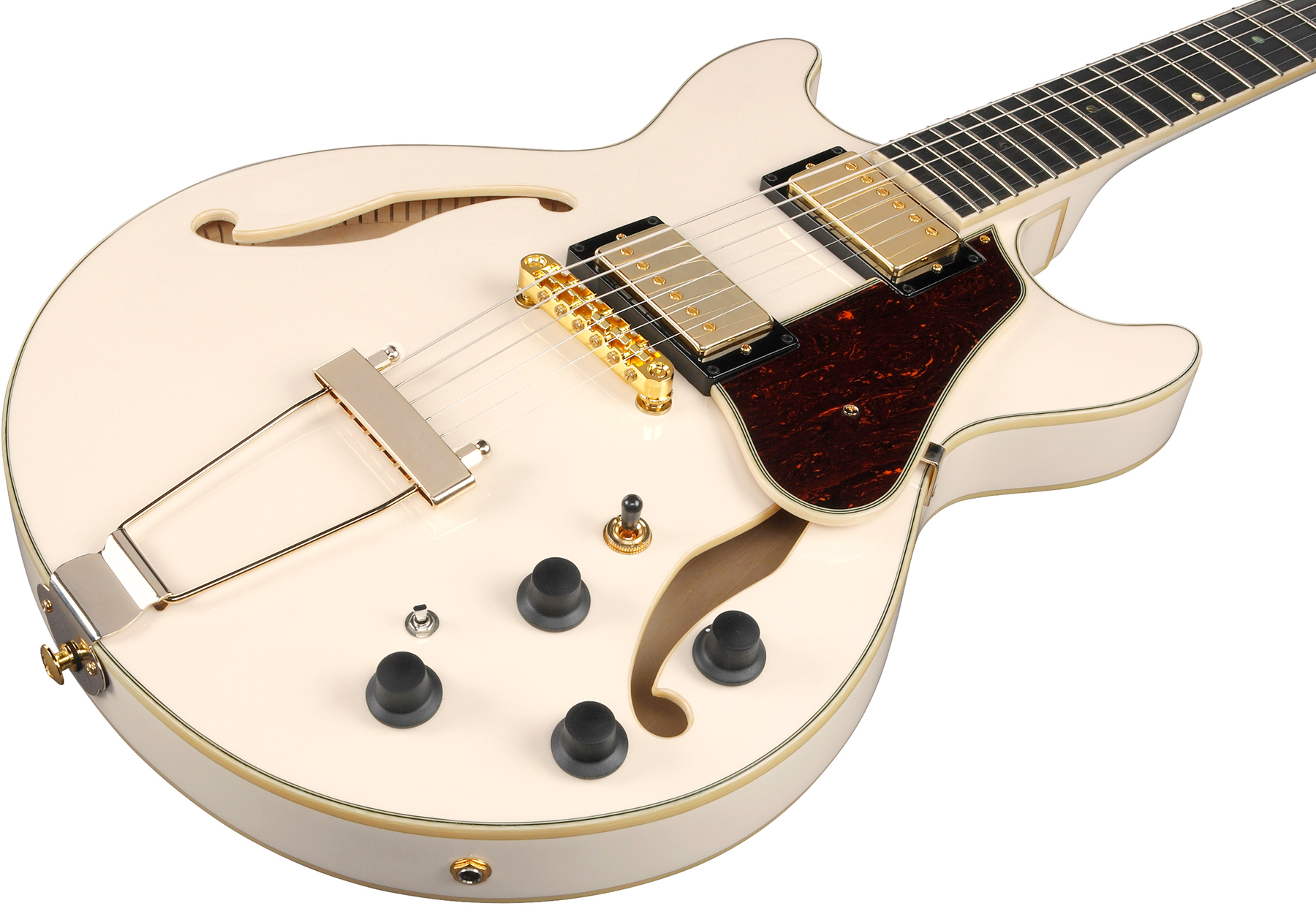 Ibanez Amh90 Iv Artcore Expressionist 2h Ht Eb - Ivory - Guitarra elécrica Jazz cuerpo acústico - Variation 2