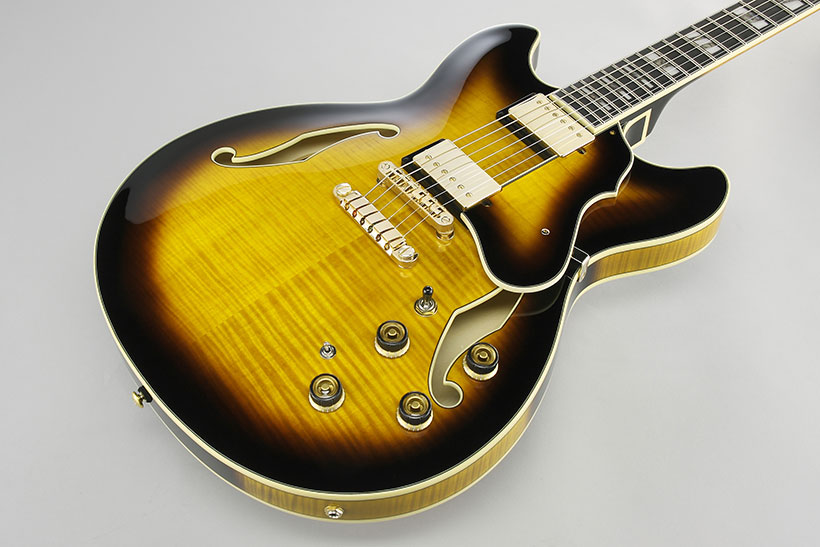 Ibanez As153 Ays Artstar Hh Ht Eb - Antique Yellow Sunburst - Guitarra eléctrica semi caja - Variation 2