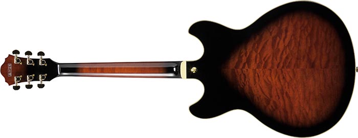 Ibanez As93qmsp Dbs Artcore Expressionist 2h Ht Eb - Dark Brown Sunburst - Guitarra eléctrica semi caja - Variation 1