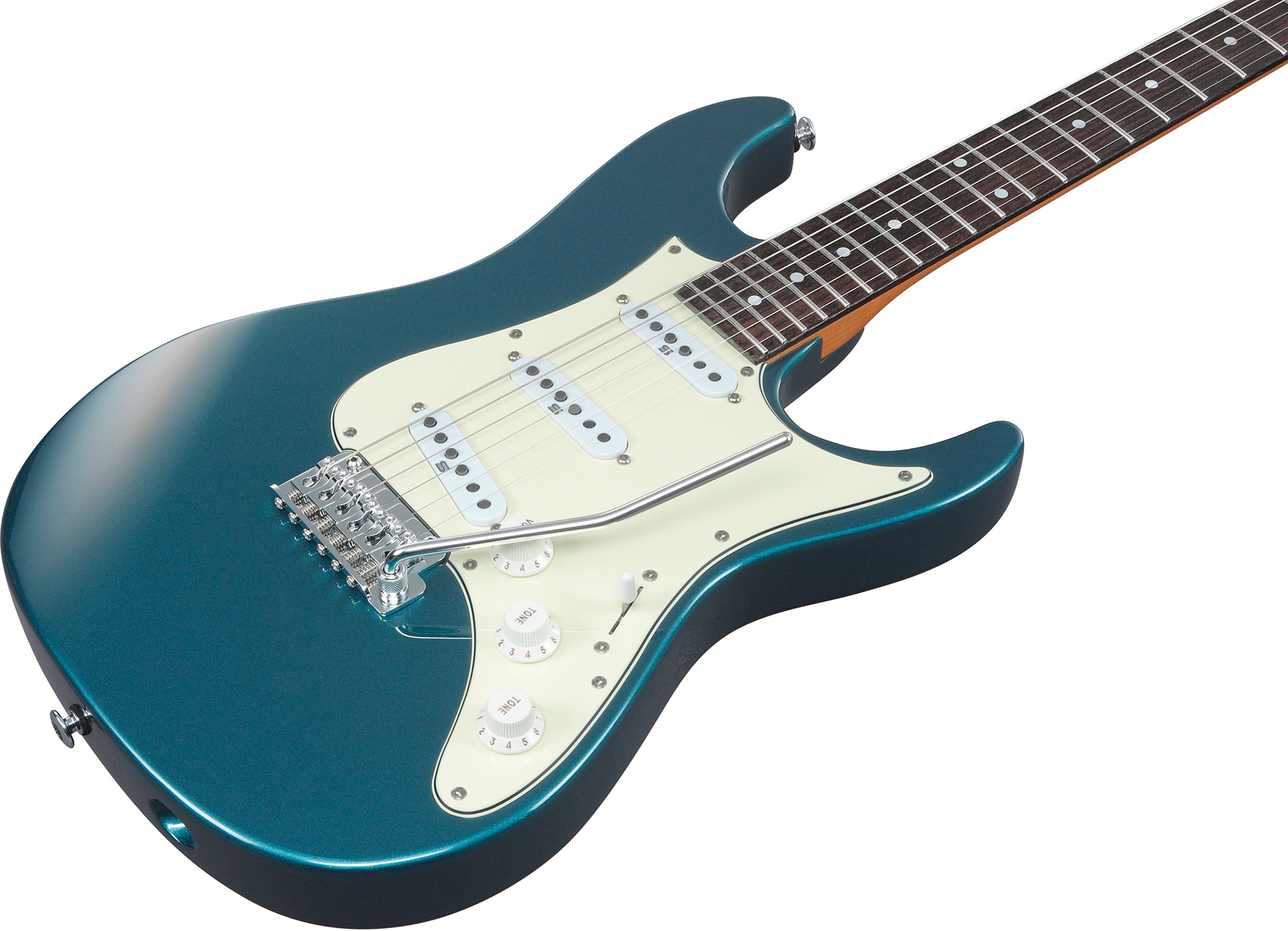 Ibanez Az2203n Atq Prestige Jap 3s Seymour Duncan Trem Rw - Antique Turquoise - Guitarra eléctrica con forma de str. - Variation 2