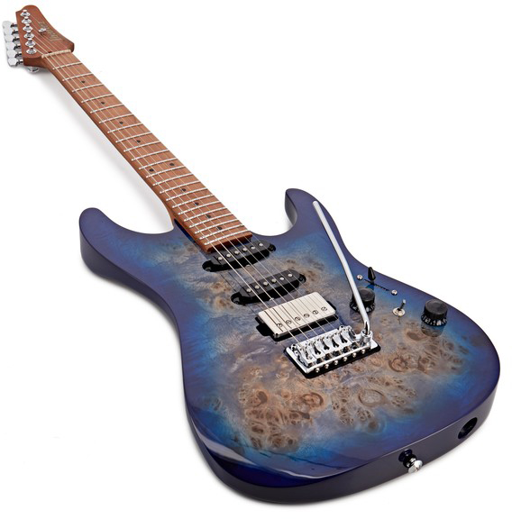 Ibanez Az226pb Cbb Premium Hss Trem Mn - Cerulean Blue Burst - Guitarra eléctrica de doble corte - Variation 1