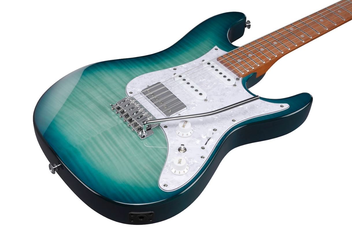 Ibanez Az22s1ftks Trem Hss Mn - Transparent Turquoise Burst - Guitarra eléctrica con forma de str. - Variation 2