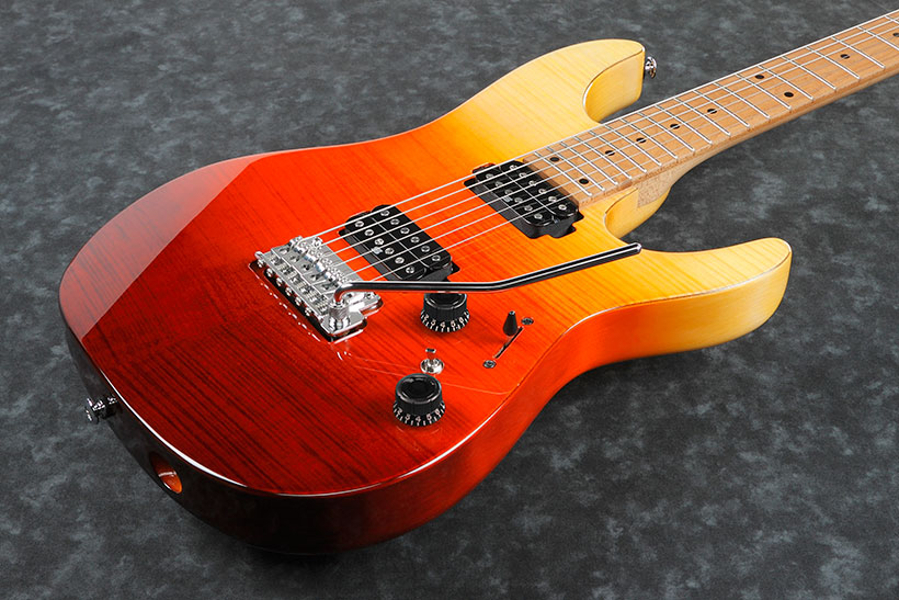 Ibanez Az242f Tsg Premium Hh Trem Mn - Tequila Sunrise Gradation - Guitarra eléctrica con forma de str. - Variation 2