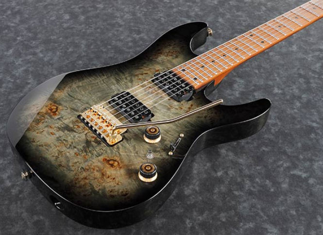 Ibanez Az242pbg Ckb Premium Hh Trem Mn +housse - Charcoal Black Burst - Guitarra eléctrica con forma de str. - Variation 1