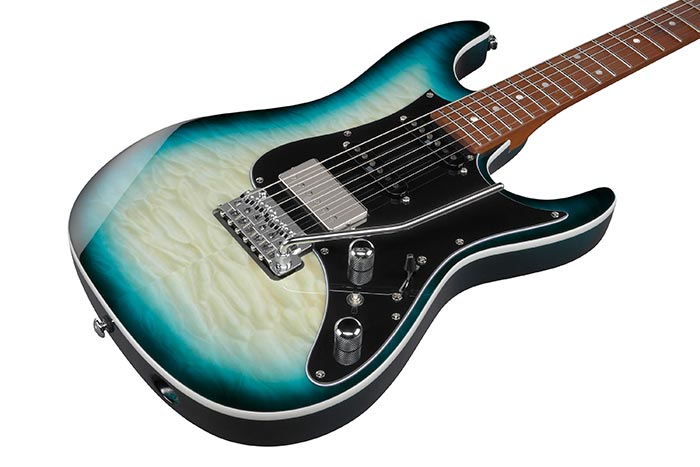 Ibanez Az24p1qm Premium Hss Trem Mn - Deep Ocean Blonde - Guitarra eléctrica con forma de str. - Variation 2