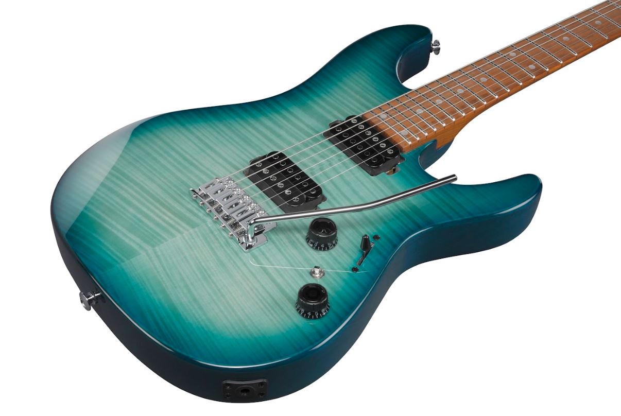 Ibanez Az24s1ftxb Trem Hh Mn - Transparent Turquoise Burst - Guitarra eléctrica con forma de str. - Variation 2