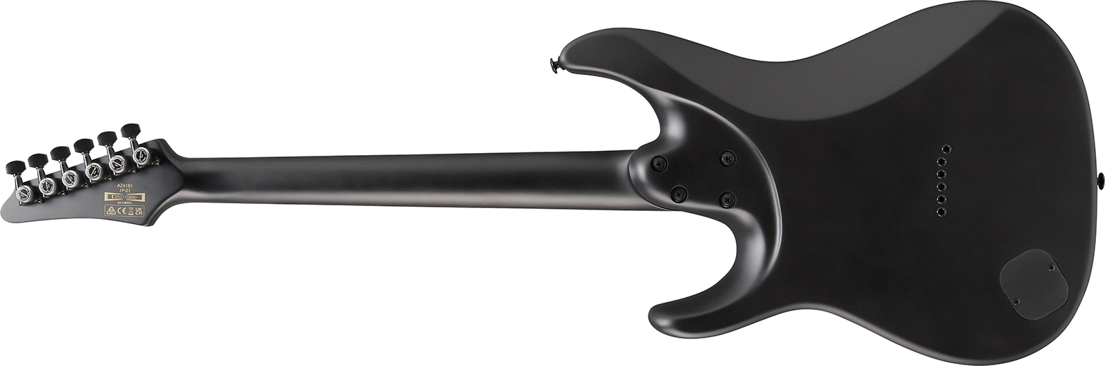 Ibanez Az41b1 Bkf Iron Label 2h Dimarzio Ht Eb - Black Flat - Guitarra eléctrica con forma de str. - Variation 1