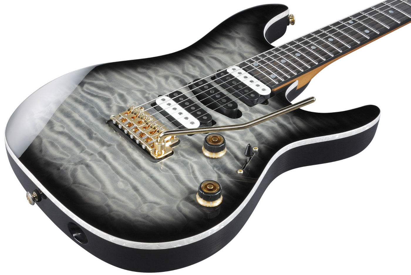 Ibanez Az47p1qm Bib Premium Hsh Di Marzio Trem Eb - Black Ice Burst - Guitarra eléctrica con forma de str. - Variation 1