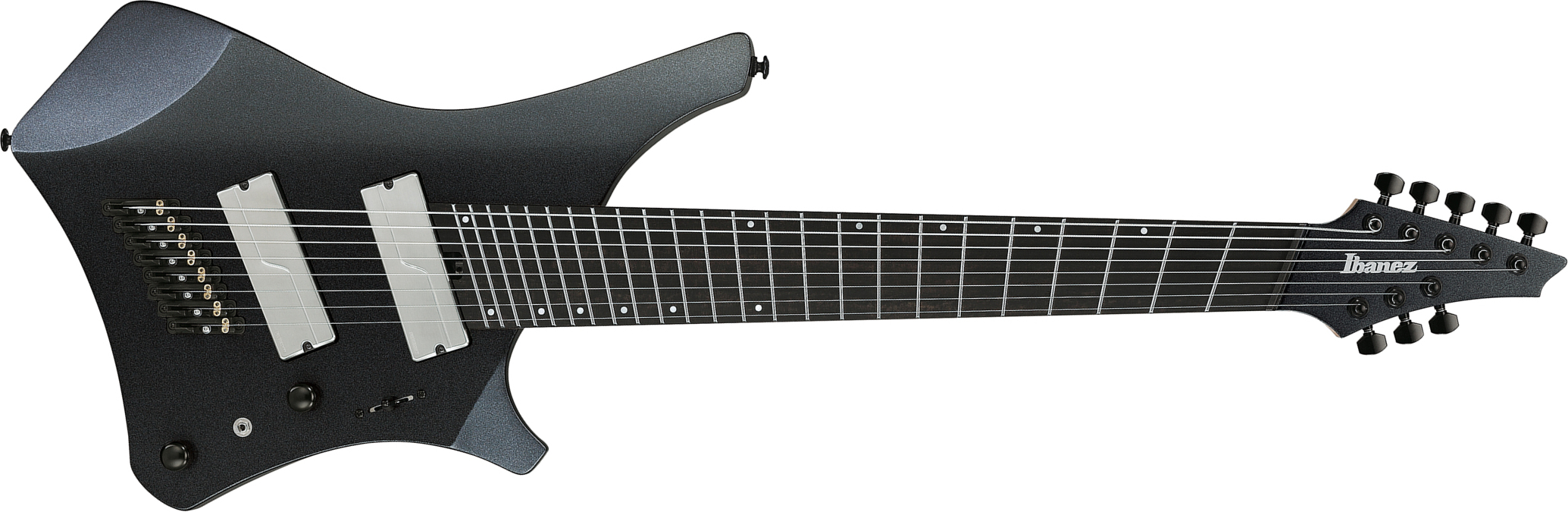 Ibanez A528 Ipt Alpha 8c Multiscale 2h Fishman Fluence Eb - Iron Pewter - Guitarra electrica metalica - Main picture