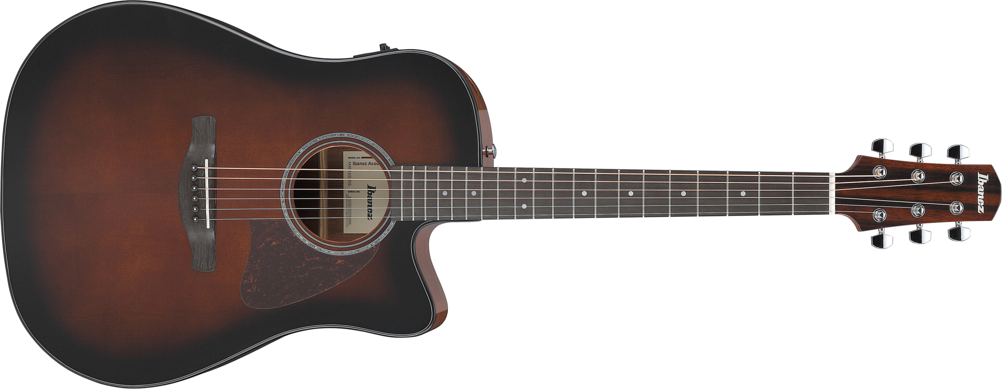 Ibanez Aad51ce Dvs Advanced Dreadnought Cw Epicea Sapele Pur - Dark Violin Sunburst - Guitarra folk - Main picture