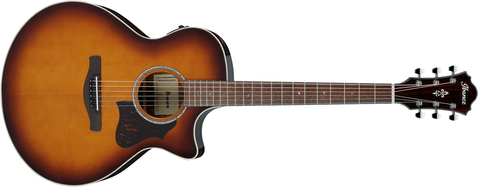 Ibanez Ae160 Vms Concert Thinline Cw Epicea Ovangkol  Ova - Vintage Mahogany Sunburst High Gloss - Guitarra folk - Main picture