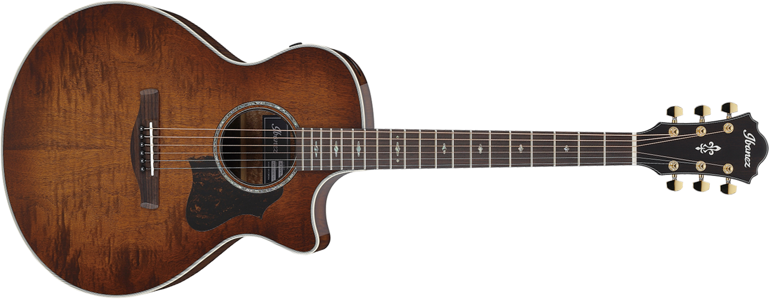 Ibanez Ae340fmh Mhs Concert Thinline Cw Tout Okoume Rw - Mahogany Sunburst - Guitarra folk - Main picture