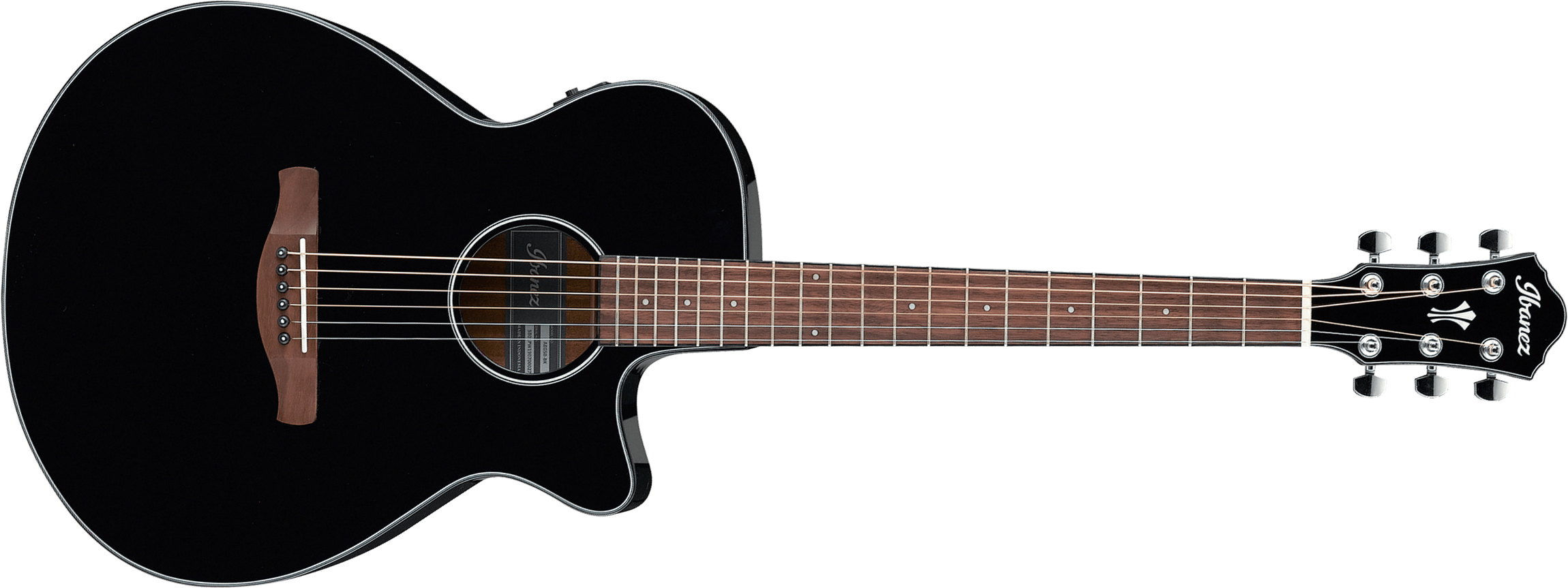 Ibanez Aeg50 Bk Concert Cw Epicea Sapele Wal - Black - Guitarra electro acustica - Main picture