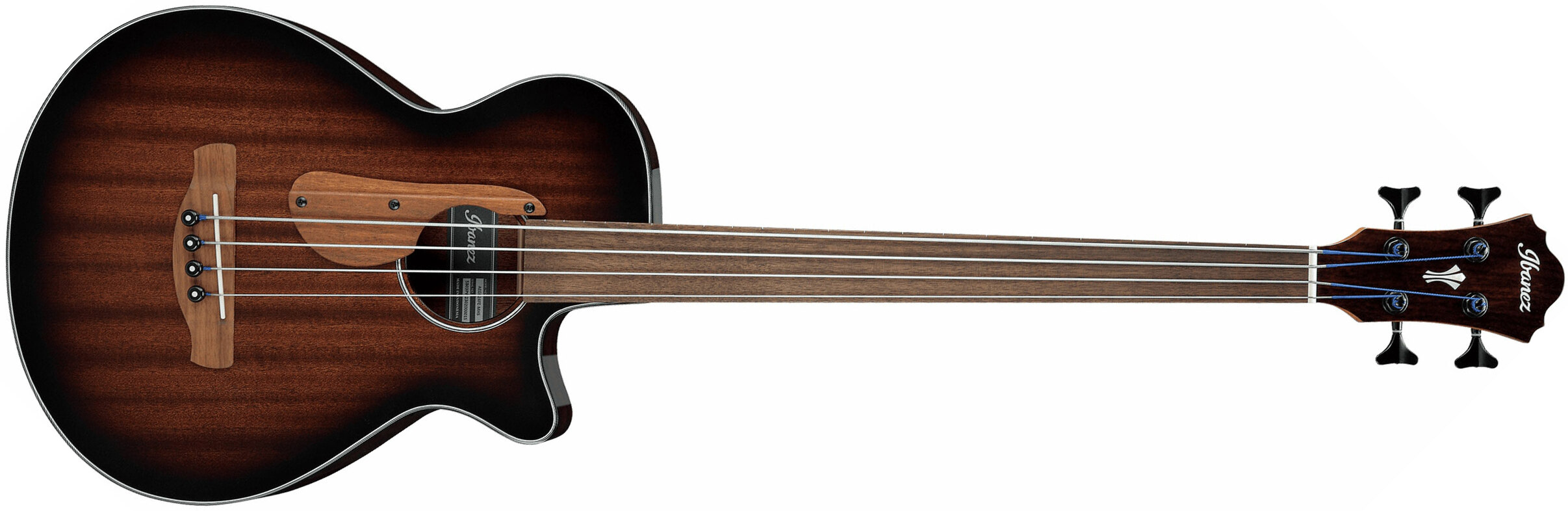 Ibanez Aegb24fe Mhs Fretless Cw Tout Sapele Noy - Mahogany Sunburst - Bajo acústico - Main picture